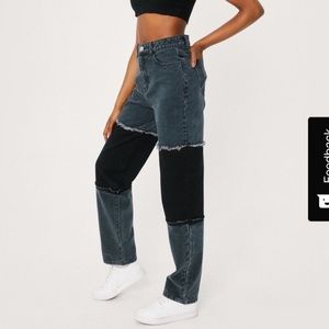 RAGGED Priest Black Colour Block Jeans